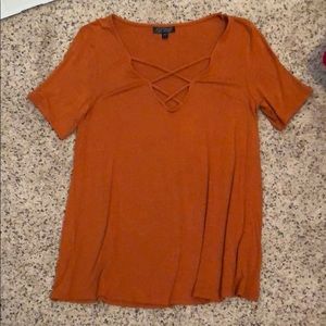 Topshop lace up top
